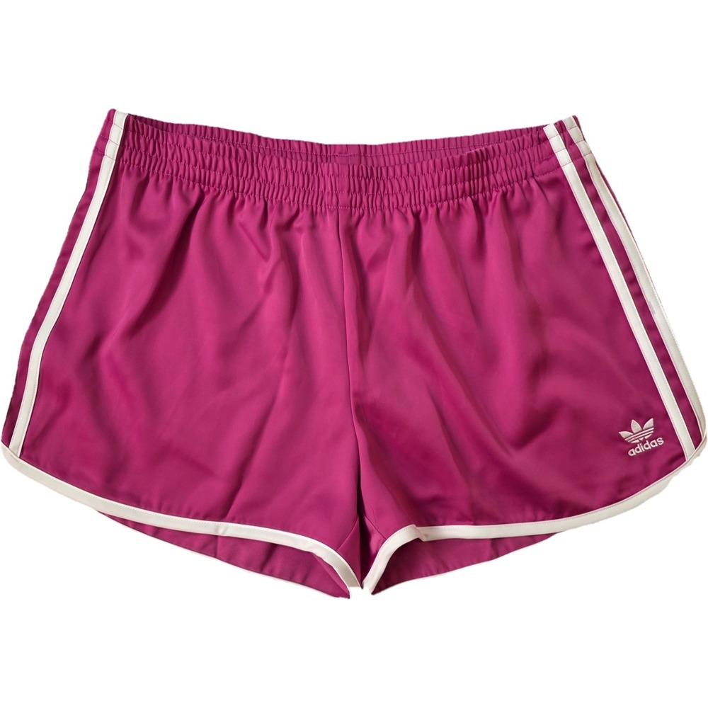 Adidas NWT Size M Originals Sprinter Shorts Womens Fuchsia 3-Stripes
